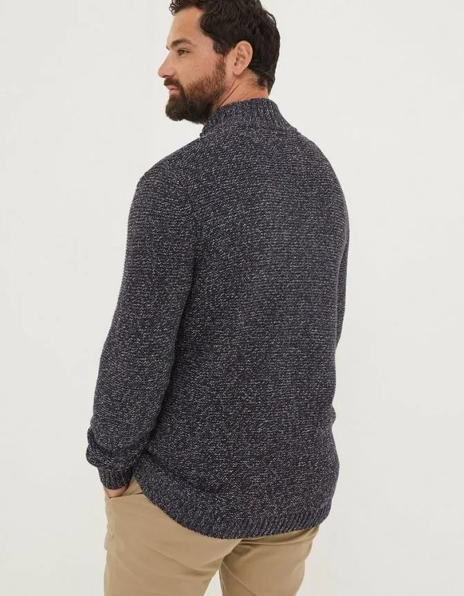 Fatface Knitwear Hove Half Neck Jumper Plum 8211 Men