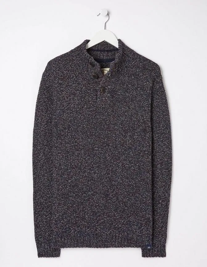 Fatface Knitwear Hove Half Neck Jumper Plum 8211 Men