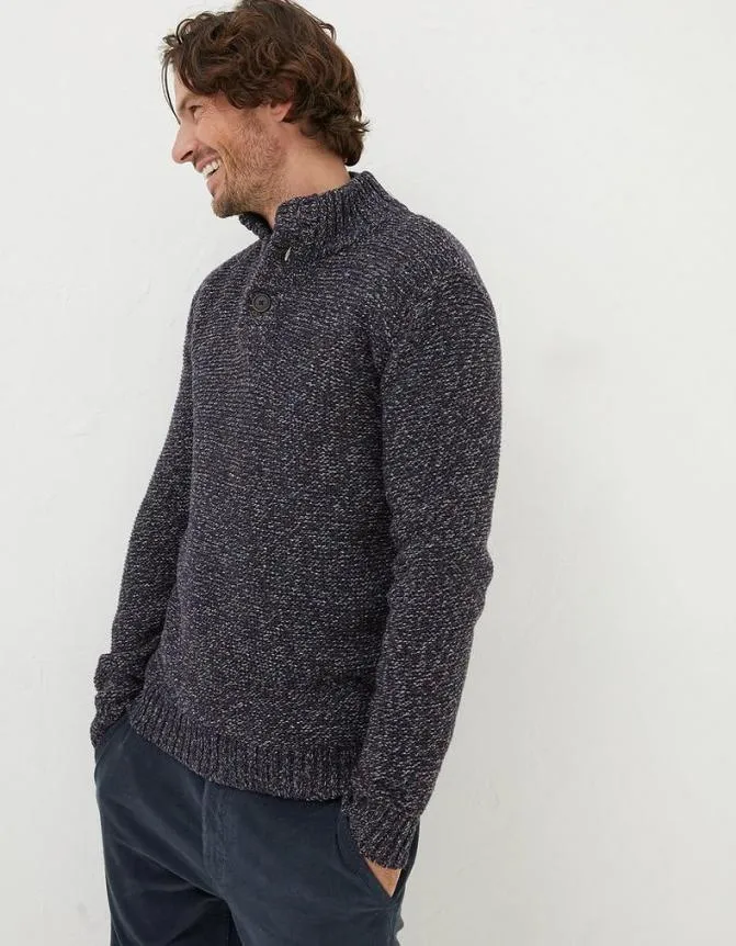 Fatface Knitwear Hove Half Neck Jumper Plum 8211 Men