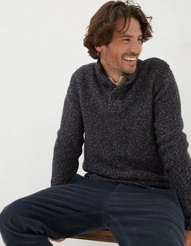 Fatface Knitwear Hove Half Neck Jumper Plum 8211 Men