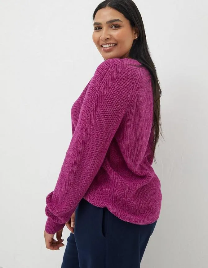 Fatface Knitwear Lila Cotton Jumper Pink 8211 Women
