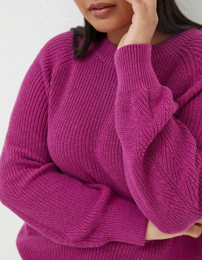 Fatface Knitwear Lila Cotton Jumper Pink 8211 Women