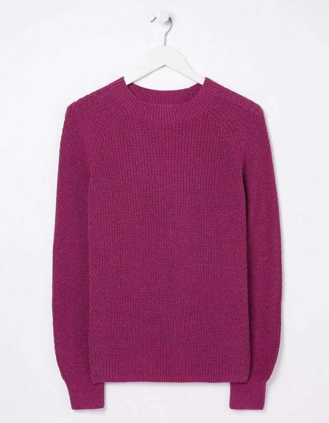 Fatface Knitwear Lila Cotton Jumper Pink 8211 Women