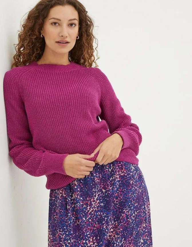 Fatface Knitwear Lila Cotton Jumper Pink 8211 Women