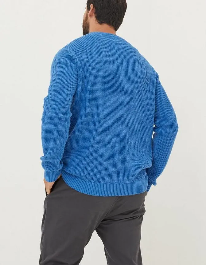 Fatface Knitwear Pembrey Cotton Crew Neck Jumper Cobalt Blue 8211 Men