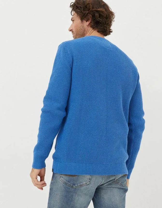 Fatface Knitwear Pembrey Cotton Crew Neck Jumper Cobalt Blue 8211 Men
