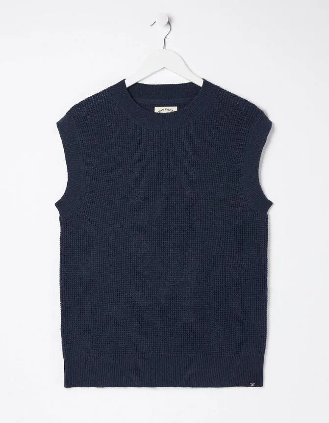 Fatface Knitwear Southwick Crew Knitted Tank Navy 8211 Men