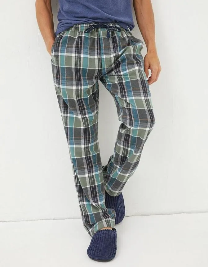 Fatface Nightwear and Loungewear Southsea Checked Pyjama Bottoms Khaki Green 8211 Men