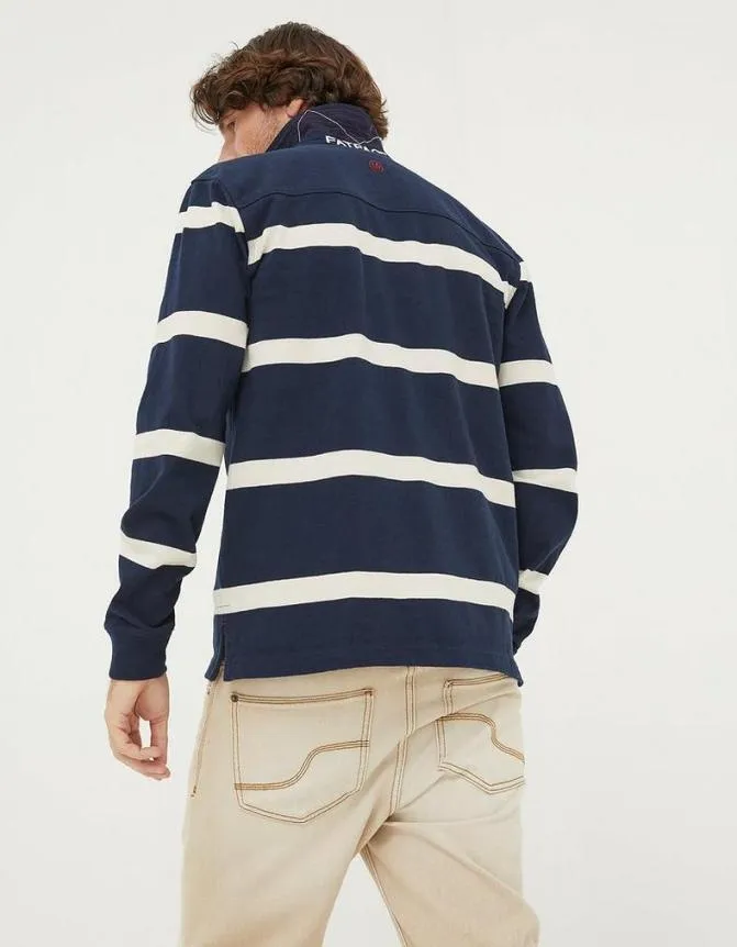 Fatface Rugby Shirts Long Sleeve Stripe Rugby Shirt Navy 8211 Men