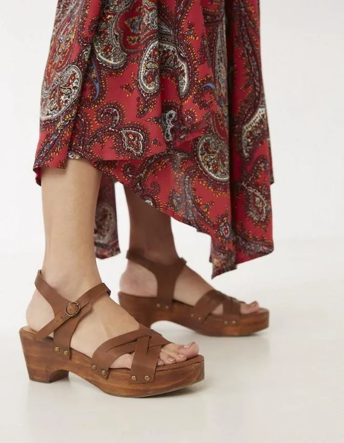 Fatface Sandals Leather Clog Sandals Tan 8211 Women