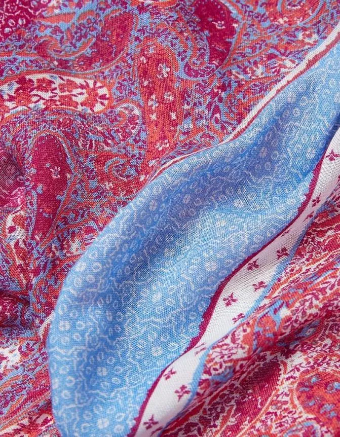 Fatface Scarves Craft Paisley Lightweight Scarf Pink 8211 Women