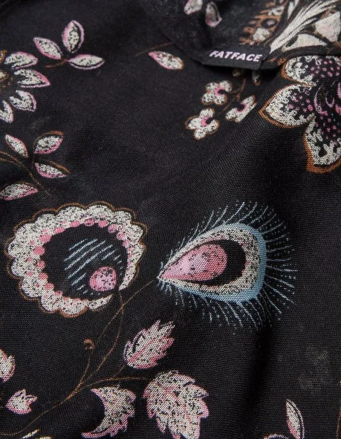 Fatface Scarves Fall Floral Light Weight Scarf Black 8211 Women