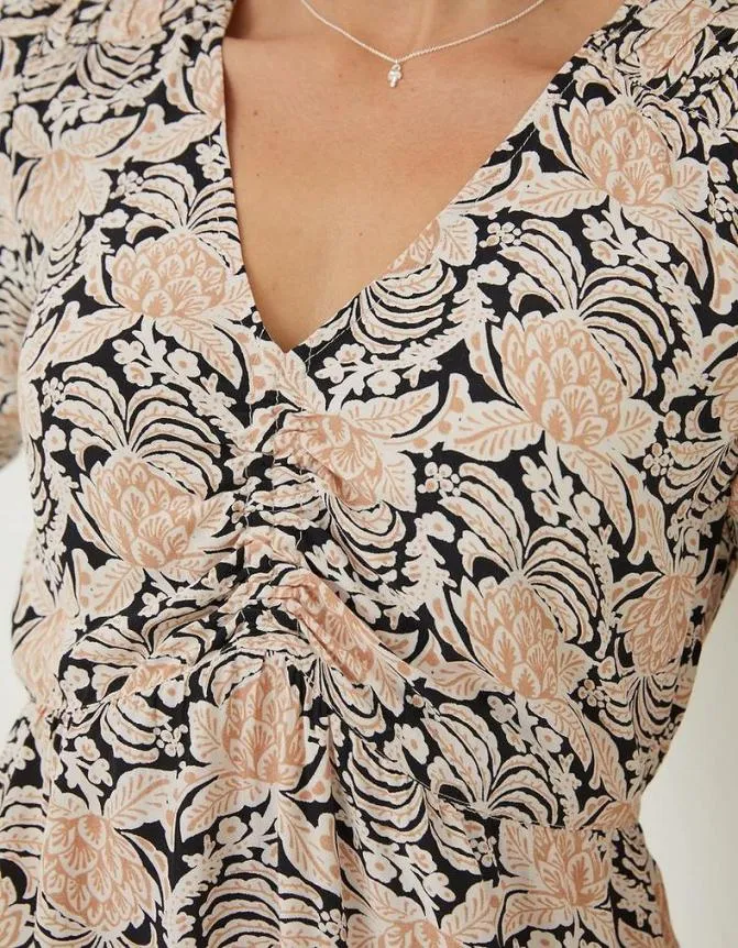 Fatface Shirts and Blouses Kinsey Damask Floral Blouse Black 8211 Women