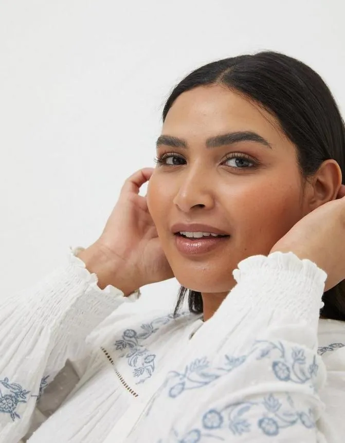 Fatface Shirts and Blouses Nicole Embroidered Blouse Ivory 8211 Women