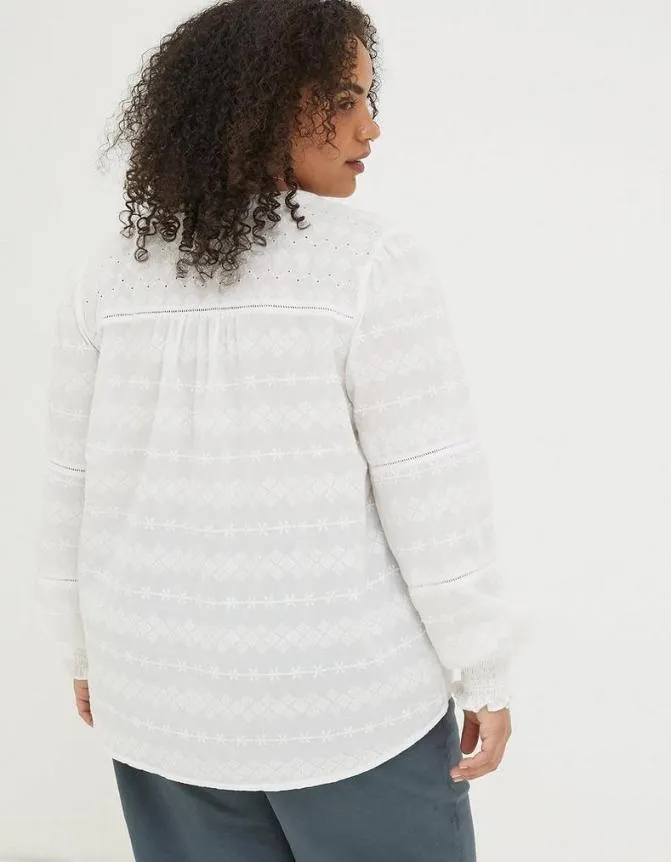 Fatface Shirts and Blouses Poppy Embroidered Blouse Ivory 8211 Women