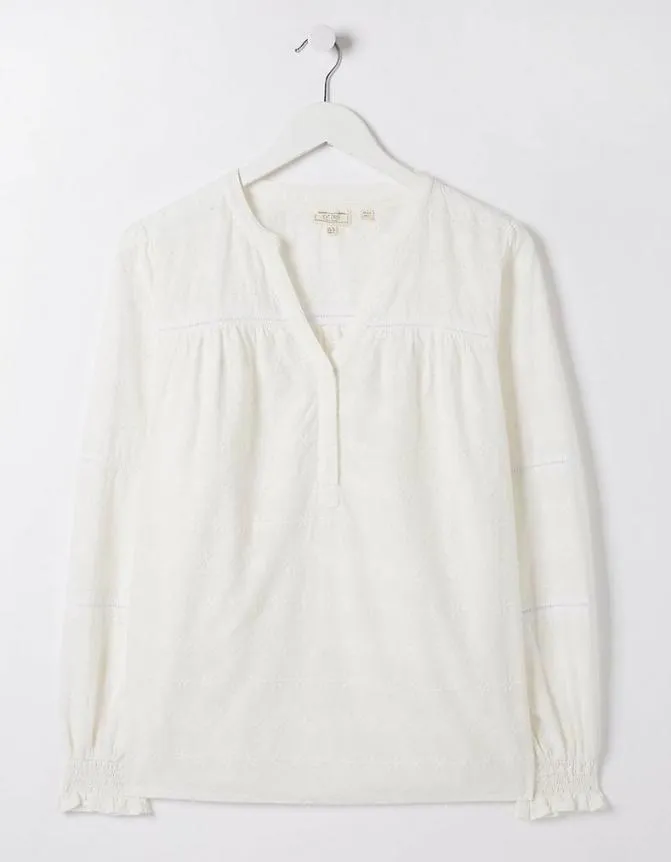 Fatface Shirts and Blouses Poppy Embroidered Blouse Ivory 8211 Women