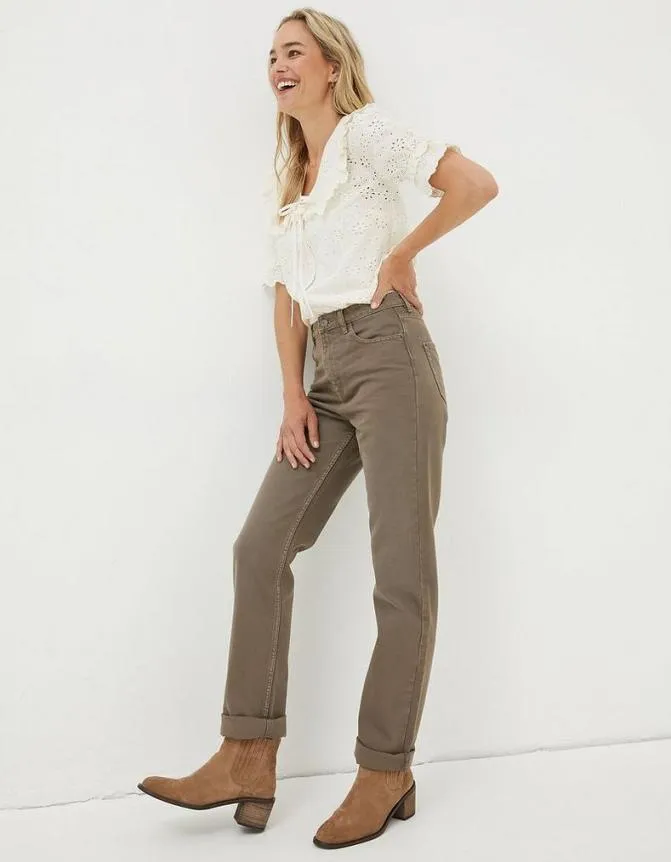 Fatface Shirts and Blouses Talia Broderie Collar Blouse Ivory 8211 Women
