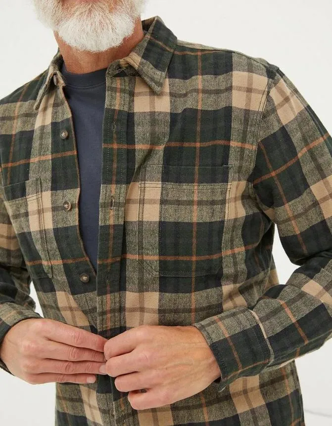 Fatface Shirts Blake Check Shirt Dark Teal 8211 Men