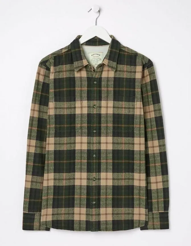 Fatface Shirts Blake Check Shirt Dark Teal 8211 Men