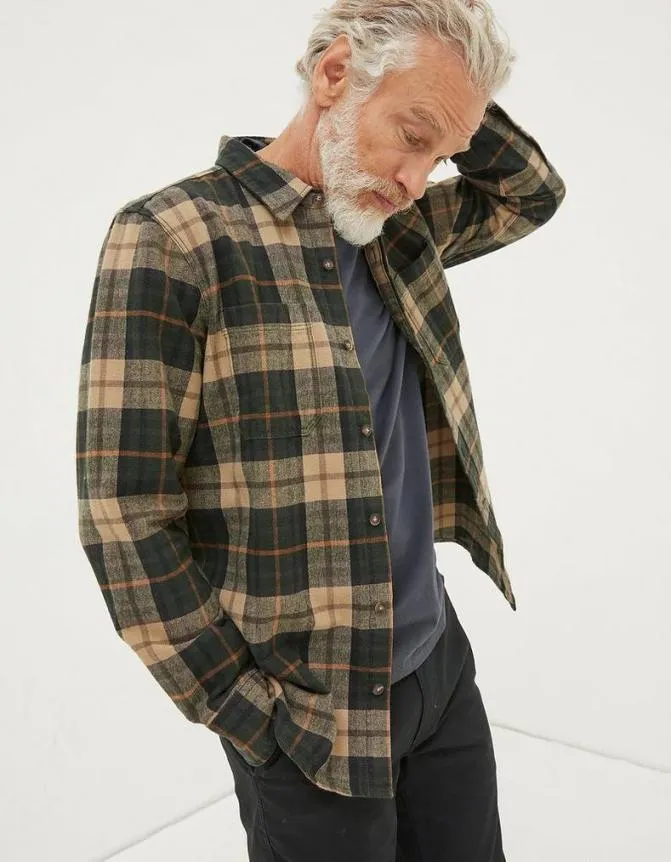 Fatface Shirts Blake Check Shirt Dark Teal 8211 Men