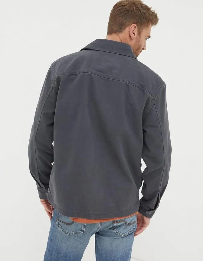 Fatface Shirts Bowd Zip Front Overshirt Dark Grey 8211 Men