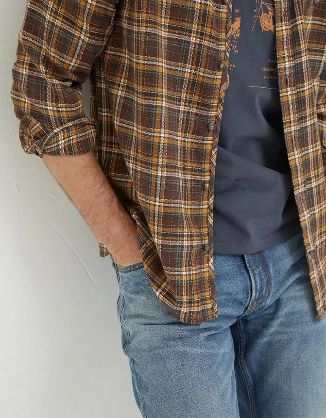 Fatface Shirts Brooke Check Shirt Brown 8211 Men