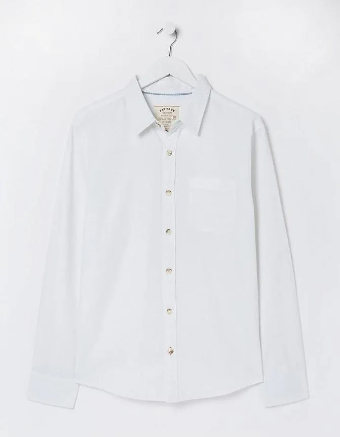 Fatface Shirts Bugle Linen Cotton Shirt White 8211 Men