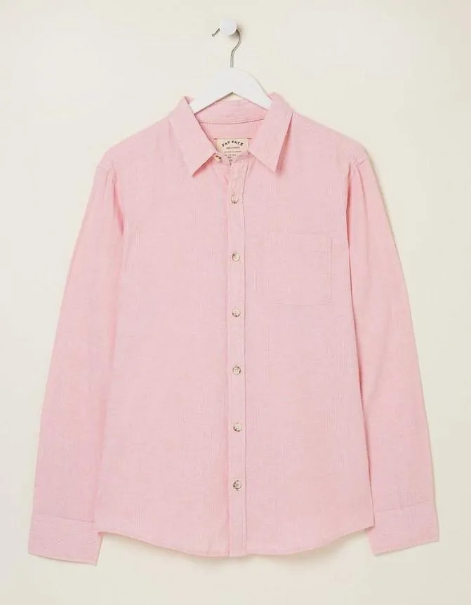 Fatface Shirts Bugle Micro Stripe Shirt Blush Pink 8211 Men