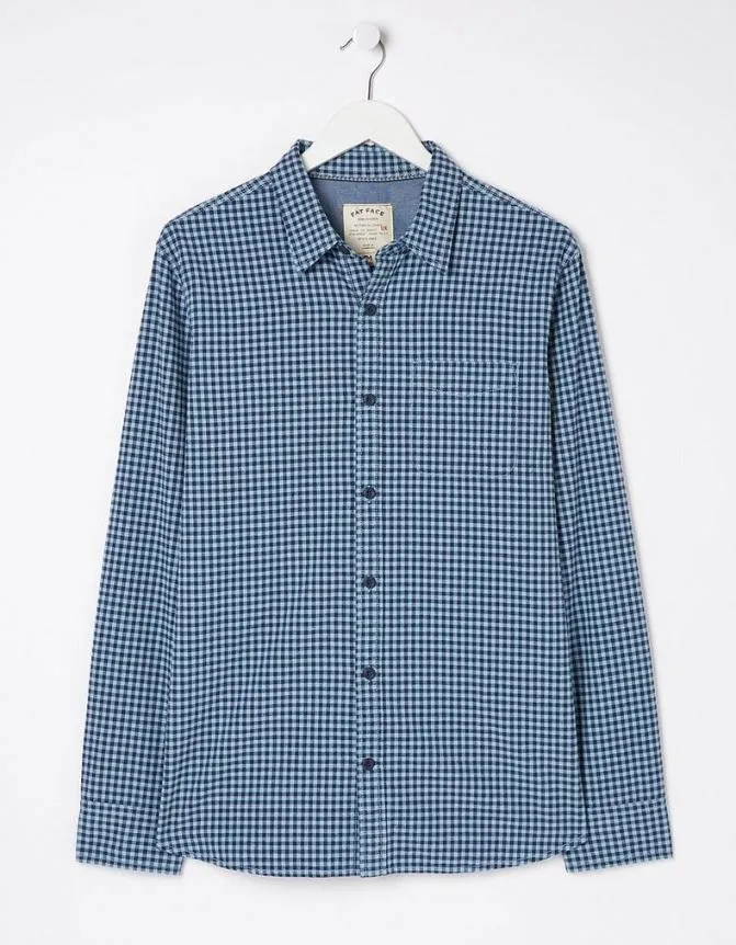 Fatface Shirts Everly Gingham Shirt Light Blue 8211 Men