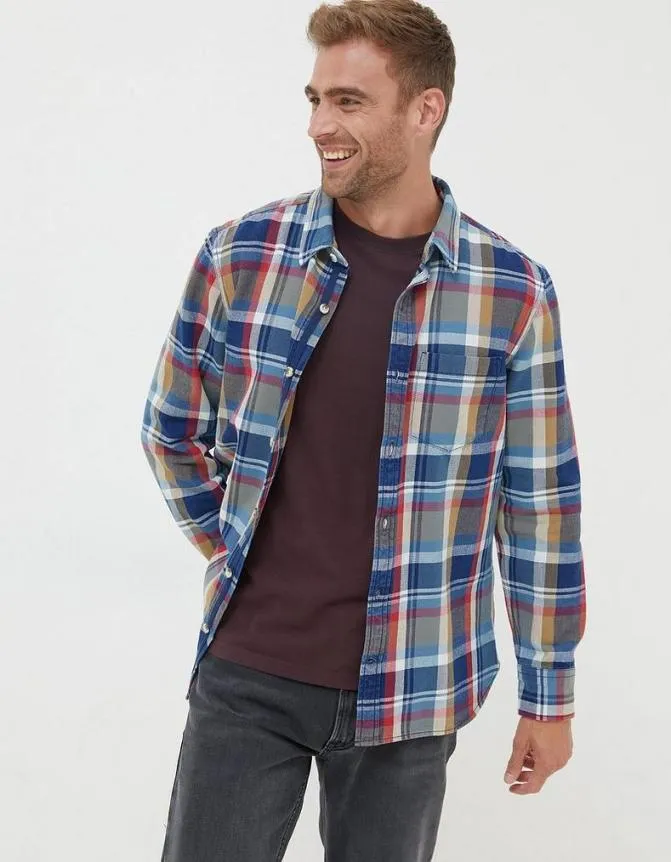 Fatface Shirts Ilford Check Shirt Blue 8211 Men