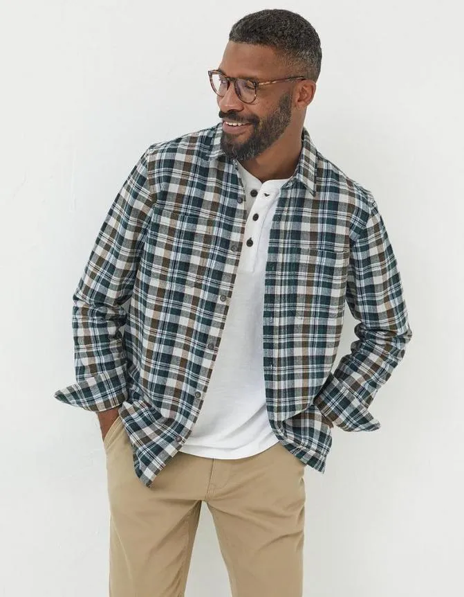 Fatface Shirts Monkton Check Shirt Green 8211 Men