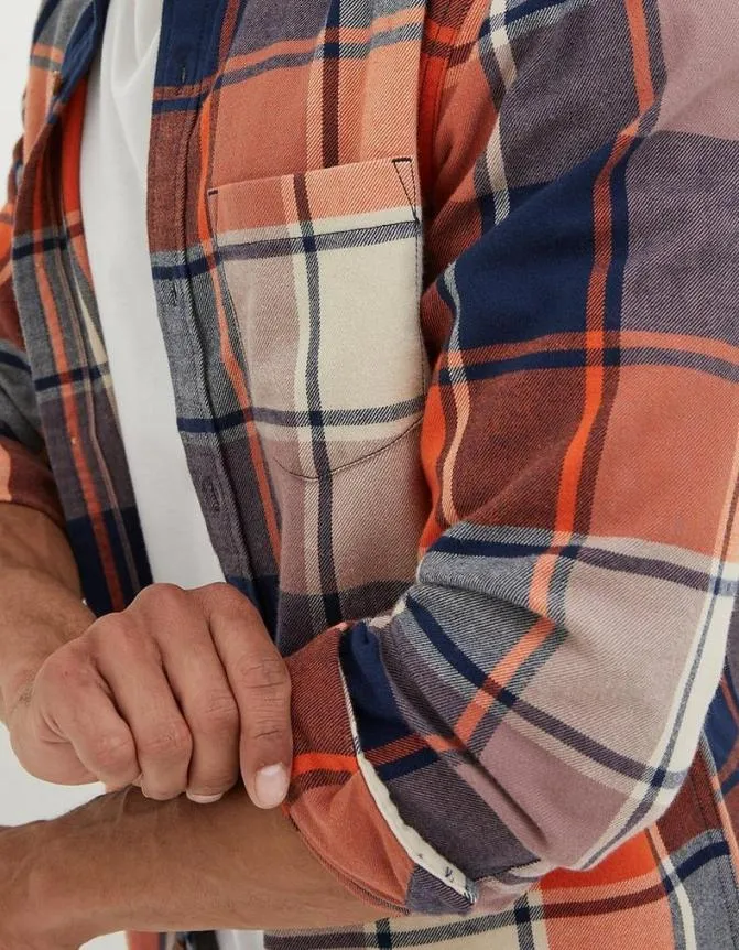 Fatface Shirts Poole Check Shirt Orange 8211 Men
