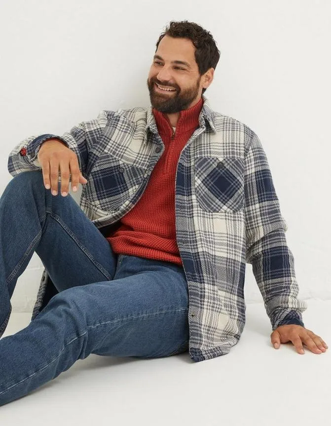 Fatface Shirts Ryton Ombre Overshirt Blue 8211 Men