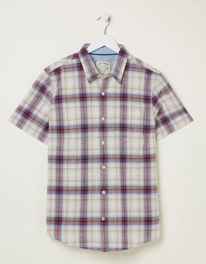 Fatface Shirts Tilbury Ombre Check Shirt Berry Pink 8211 Men