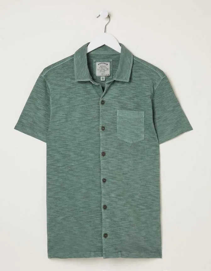 Fatface Shirts Truro Jersey Shirt Teal Green 8211 Men