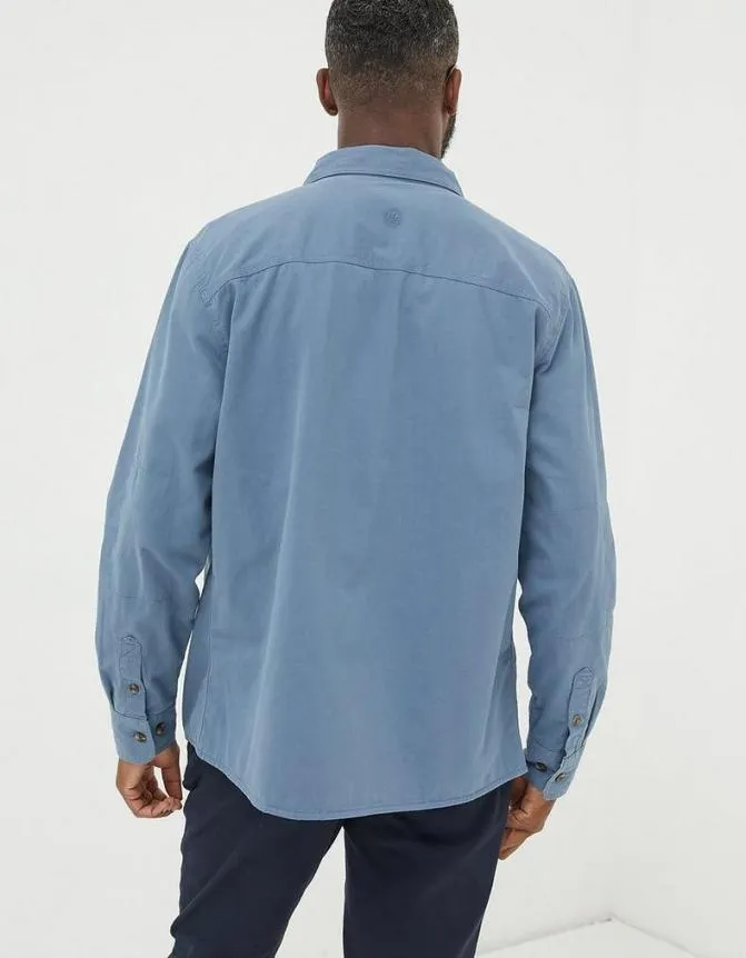Fatface Shirts Walcot Overshirt Dusky Blue 8211 Men