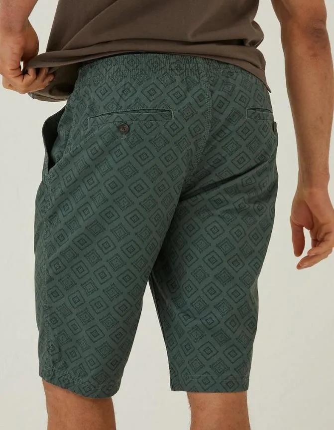 Fatface Shorts Seaton Tile Print Shorts Emerald Green 8211 Men