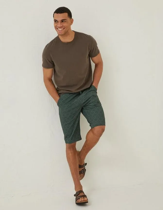 Fatface Shorts Seaton Tile Print Shorts Emerald Green 8211 Men