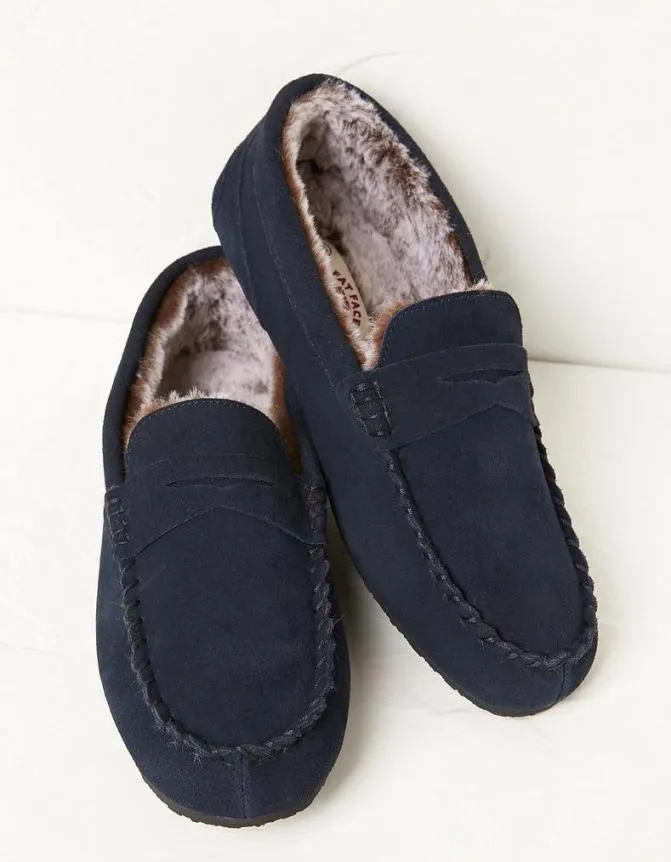 Fatface Slippers Finn Suede Moccasins Navy 8211 Men