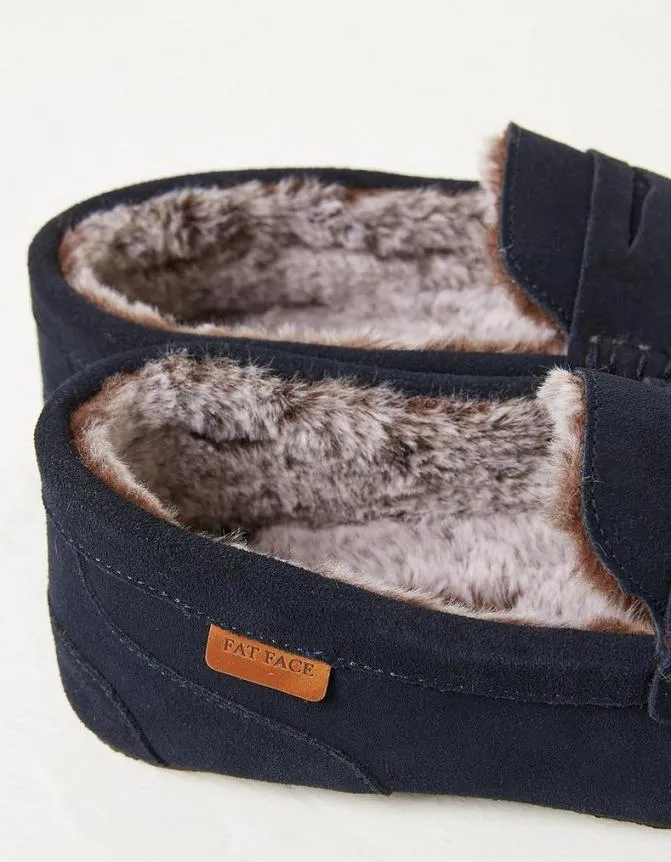Fatface Slippers Finn Suede Moccasins Navy 8211 Men