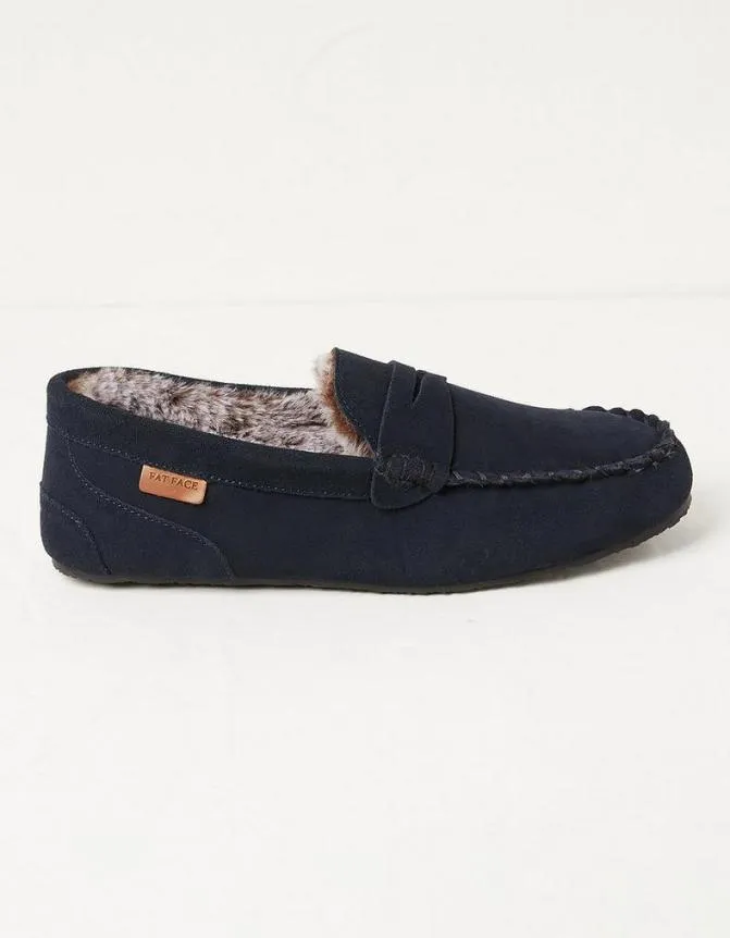 Fatface Slippers Finn Suede Moccasins Navy 8211 Men