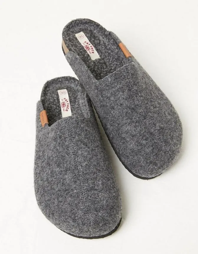 Fatface Slippers Freddie House Shoe Grey 8211 Men