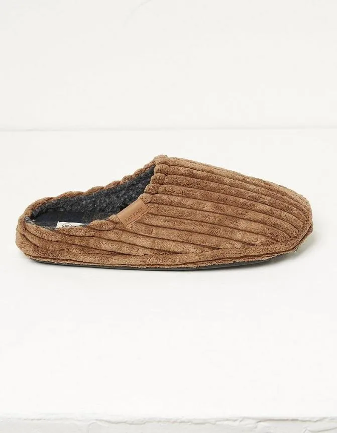 Fatface Slippers Jamieson Cord Mule Slippers Tan 8211 Men