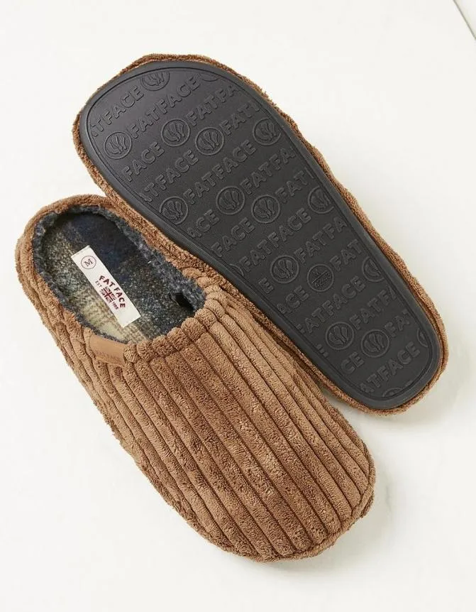 Fatface Slippers Jamieson Cord Mule Slippers Tan 8211 Men