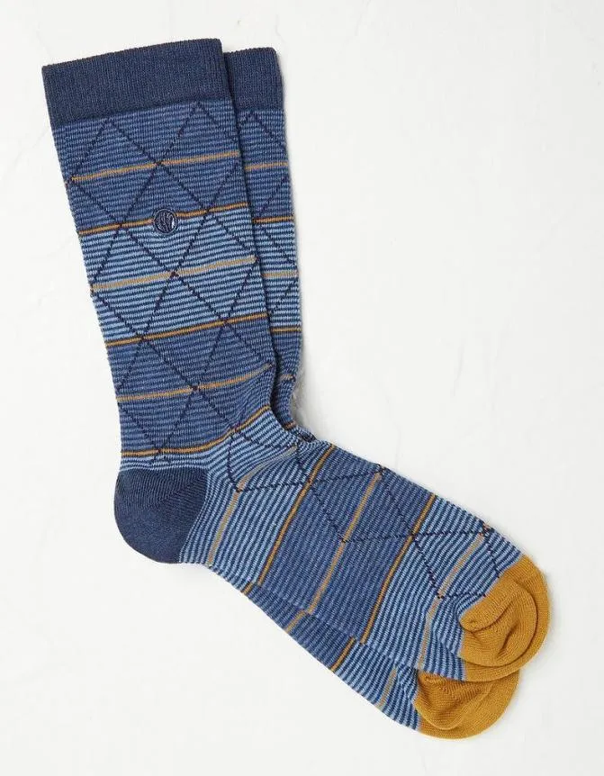 Fatface Socks and Underwear Diamond Stripe Socks Navy 8211 Men