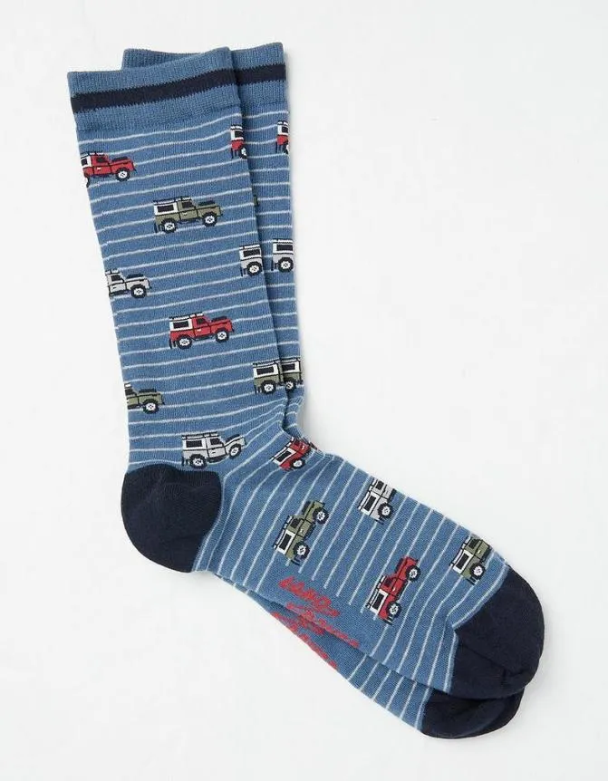 Fatface Socks and Underwear Land Rover Socks Light Blue 8211 Men