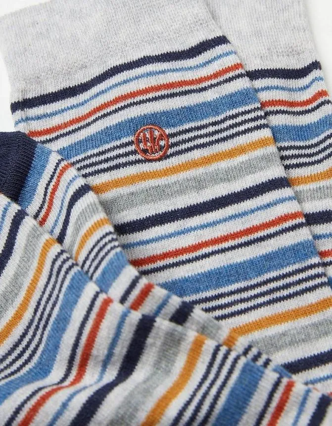 Fatface Socks and Underwear Louis Stripe Socks Grey 8211 Men