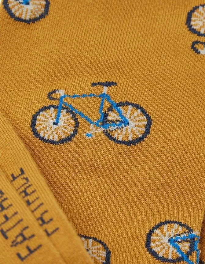 Fatface Socks and Underwear Multi Bike Socks Mustard Yellow 8211 Men