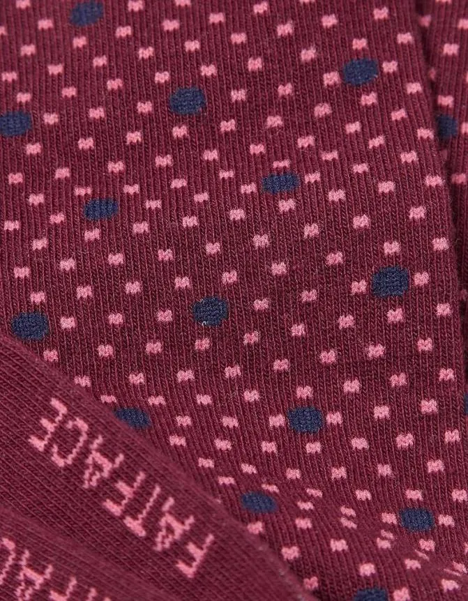 Fatface Socks and Underwear Multi Spot Socks Burgundy 8211 Men