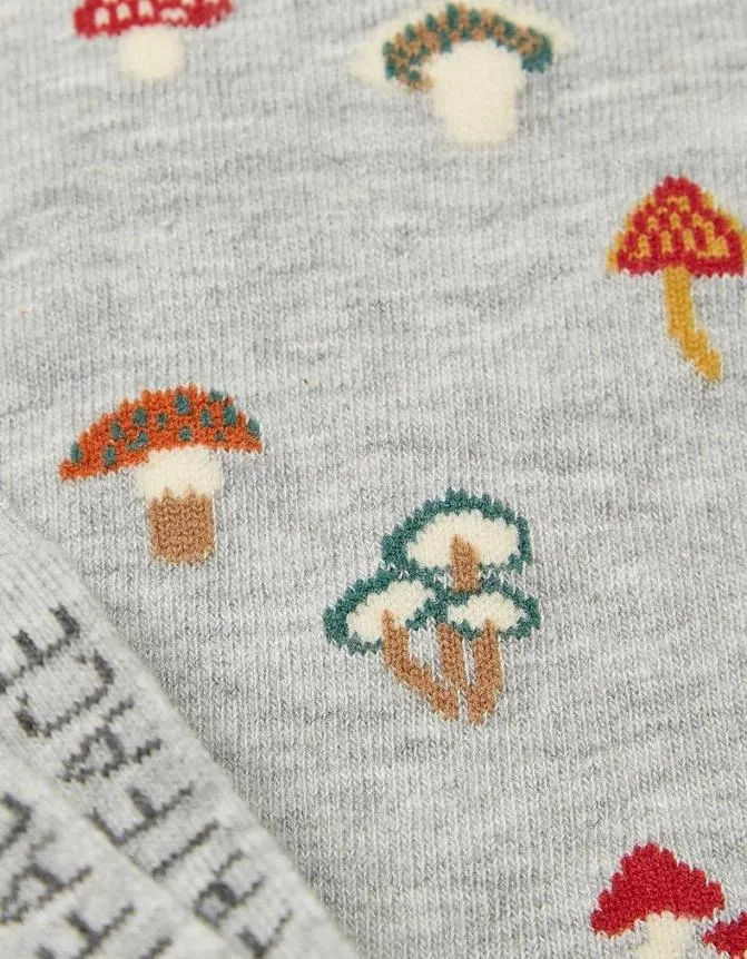 Fatface Socks and Underwear Mushroom Socks Grey Marl 8211 Men